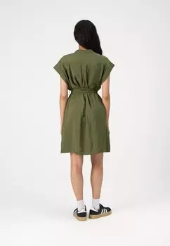 Летнее платье UTILITY MINI SHIRT DRESS GAP, темно-зеленый