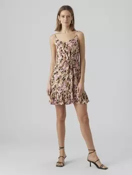 Летнее платье Vero Moda, бежевый