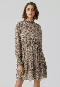 Летнее платье Vero Moda, бежевый