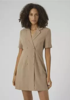 Летнее платье Vero Moda, серебристая норка