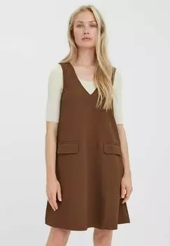 Летнее платье Vero Moda, темно коричневый