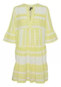Летнее платье Vmdicthe 3/4 Vero Moda, белоснежное