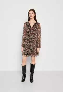 Летнее платье Vmmilla Short V Neck Dress Vero Moda, черный