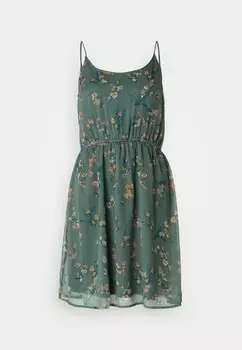 Летнее платье VMSMILLA SINGLET SHORT DRESS Vero Moda, зеленый
