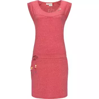 Летнее платье в стиле Ragwear "Пенелопа", легкое хлопковое платье с принтом, цвет Karminrot