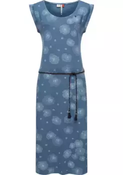 Летнее платье в стиле Ragwear "Tag Midi", платье макси длиной до икры с принтом по всей поверхности, цвет Indigo