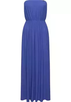 Летнее платье в стиле рэгвир "Awery", стильное женское платье-бандо с резинкой на талии Ragwear, синий