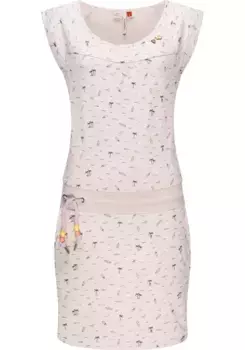 Летнее платье в стиле рэгвир "Пенелопа", легкое хлопковое платье с принтом Ragwear, бежевый