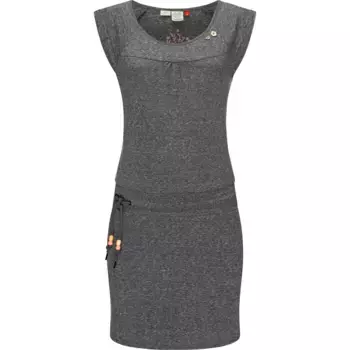 Летнее платье в стиле рэгвир "Пенелопа", легкое хлопковое платье с принтом Ragwear, серый