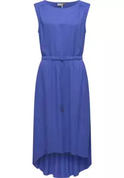 Летнее платье в стиле рэгвир "Сирокко", стильное платье-рубашка с поясом Ragwear, синий