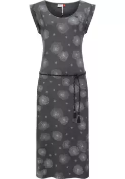 Летнее платье в стиле рэгвир "Tag Midi", платье макси длиной до икры с принтом по всей поверхности Ragwear, серый