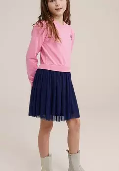 Летнее платье WE Fashion, розовое