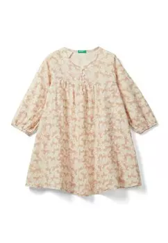 Летнее платье With Horse United Colors of Benetton, розовый