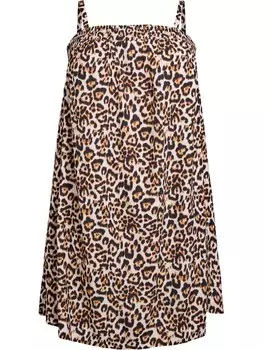 Летнее платье Zizzi Vsol, цвет Beige/Dark beige