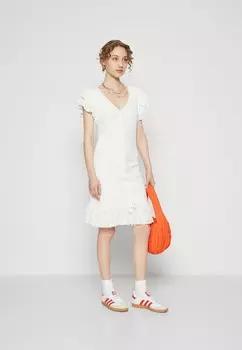 Летнее платье ZORAH BRODERIE MINI DRESS Colourful Rebel, слоновая кость