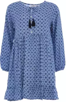 Летнее платье Zwillingsherz с планкой на пуговицах, синий