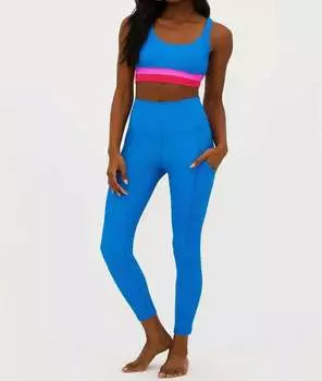 Летние леггинсы 7/8 с карманами в цвете Orchid Colorblock Blue Beach Riot