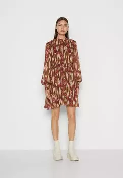 Летние платья Unlpam Life High Neck Dress ONLY, цвет dark earth