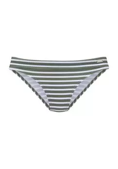 Летние плавки бикини, с отложным поясом, женские VENICE BEACH, цвет Oliv Stripe