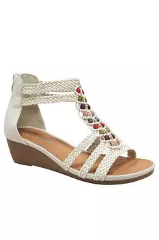 Летние плетеные сандалии IVACHY, бежевый