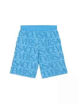 Летние шорты с логотипом для малышей и малышей Versace, синий