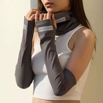 Летние солнцезащитные рукава Move iron, солнцезащитный козырек, дышащие рукава для мужчин и женщин, велосипедные и вождения на открытом воздухе, анти-УФ-защитные рукава, темно-серые