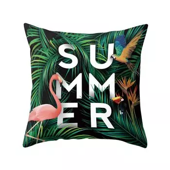 Летние свежие листья кактус Фламинго Подушка Чехлы для диванов-кроватей украшения автомобиля-7 # Stuttg