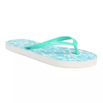 Летние женские сандалии-шлепки Hurley, цвет aqua