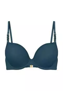 Летний бикини-топ на косточках с закручивающимися чашечками и металлическими кольцами Triumph, цвет 00en secret lagoo