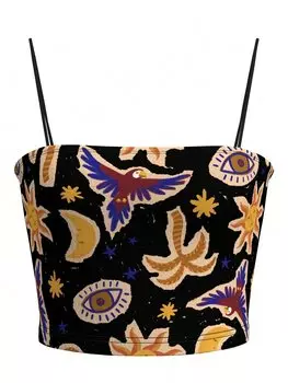 Летний бюстгальтер в клетку Dany Xavier Vacation Check, черный цвет