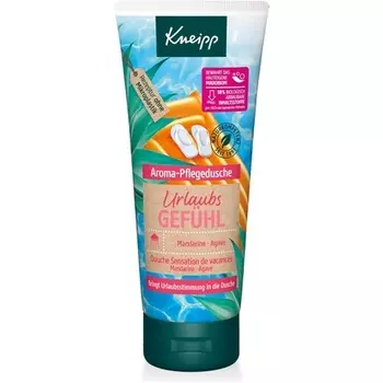 Летний гель для душа Aroma Care Shower Holiday Feel с эфирным маслом мандарина и экстрактом голубой агавы 200 мл, Kneipp