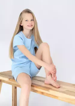 Летний комплект для отдыха в рубчик DreamBuy, синий