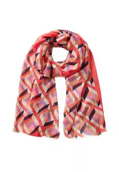 Летний шарф с бахромой BETTY BARCLAY, цвет Red Beige Acc