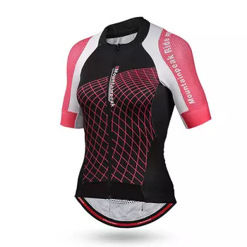 Велосипедное джерси женское Mountainpeak PRO с короткими рукавами с сетчатым принтом L, мультиколор