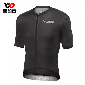 Велосипедное джерси мужское WestBiking Western Rider с короткими рукавами XL, черный