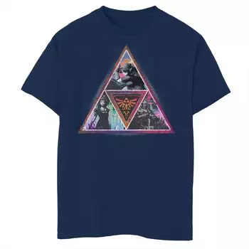 Летняя цветная футболка с рисунком Nintendo Legend of Zelda Triforce Triforce для мальчиков 8–20 лет Licensed Character, синий
