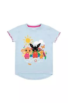 Летняя футболка с оборками Bing, синий