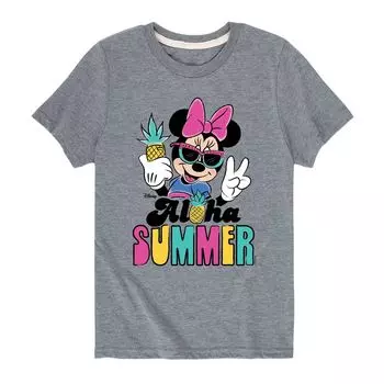 Летняя футболка с рисунком «Алоха» для мальчиков 8–20 лет Disney's Minnie Mouse Disney