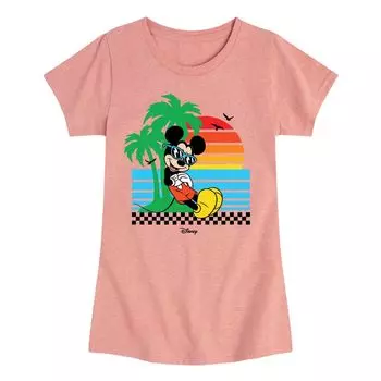 Летняя футболка с рисунком заката для девочек 7–16 лет Disney's Mickey Mouse Licensed Character