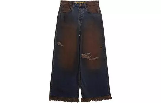 Летняя коллекция Hummingbirds Джинсы унисекс синего цвета Drew House, синий