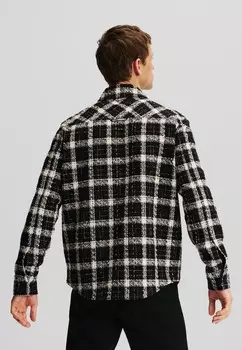 Летняя куртка CHECKED BOUCL OVERSHIRT KARL LAGERFELD, белый