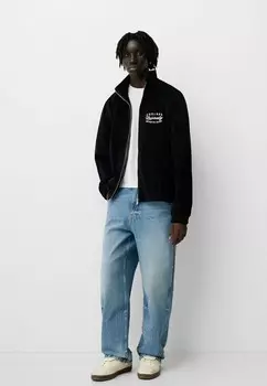 Летняя куртка EMBROIDERED Bershka, синий