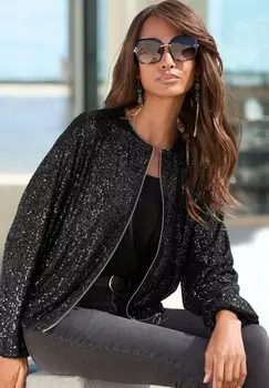 Летняя куртка LASCANA, черный