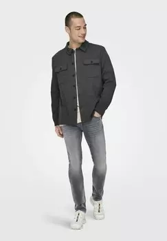Летняя куртка NORMAL GESCHNITTEN KRAGEN Only & Sons, цвет Mottled Dark Grey