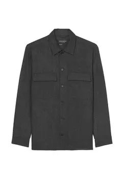 Летняя куртка OVER WITH BOWLING COLLAR CHEST AND SIDE SEAM POCKETS STRAIGHT HEM Marc O'Polo, темно-серый