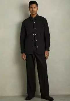 Летняя куртка REGULAR FIT - FITZROY BRUSHED PRESS-STUD Reiss, темно-синий