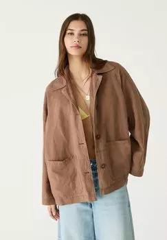 Летняя куртка Stradivarius, темно-коричневый