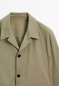 Летняя куртка WITH POCKETS Massimo Dutti, светло-зеленый