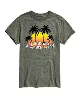 Летняя мужская футболка с коротким рукавом Hybrid Apparel Peanuts AIRWAVES, зеленый