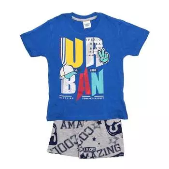 Летняя пижама с коротким рукавом 23117004 для мальчика Tobogan, синий